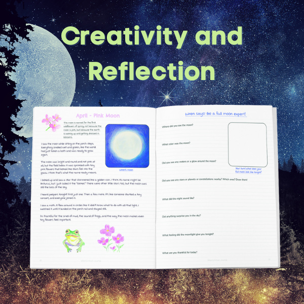 Wren’s Moon Journal: A Nature Activity Book For Kids Who Love the Moon, Stars, and Sky